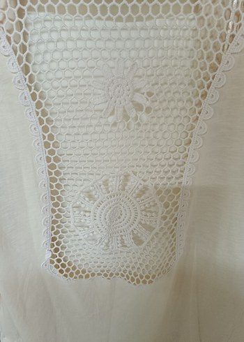 Dantel Detaylı Bej Midi Kadın Hırka - Görsel 4