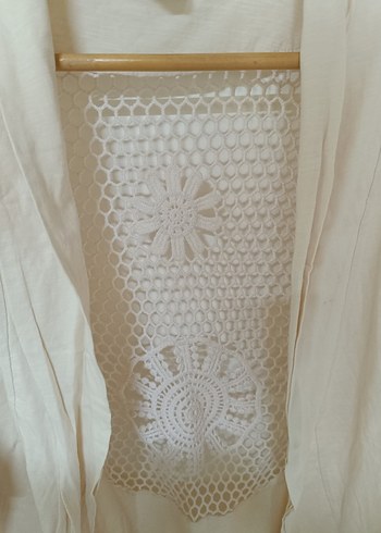 Dantel Detaylı Bej Midi Kadın Hırka - Görsel 2