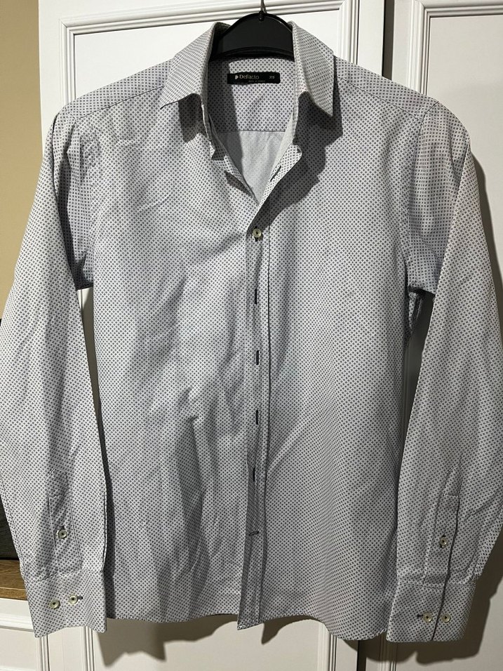 Desenli Gri Kısa Kollu Erkek Gömlek - Görsel 3