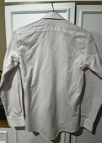 Düğmeli, Uzun Kollu Beyaz Erkek Gömlek - Görsel 3