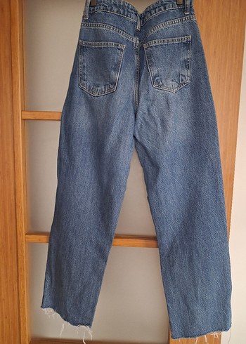 Kadın Mavi Midi Denim Pantolon - Görsel 4