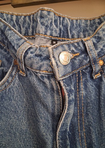 Kadın Mavi Midi Denim Pantolon - Görsel 5