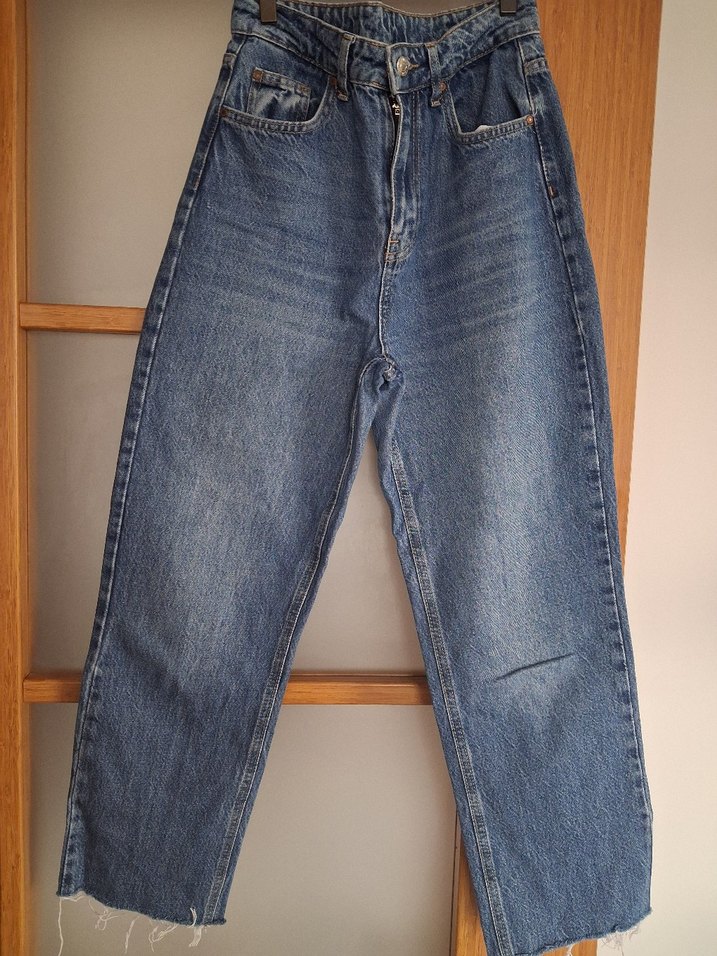 Kadın Mavi Midi Denim Pantolon - Görsel 2