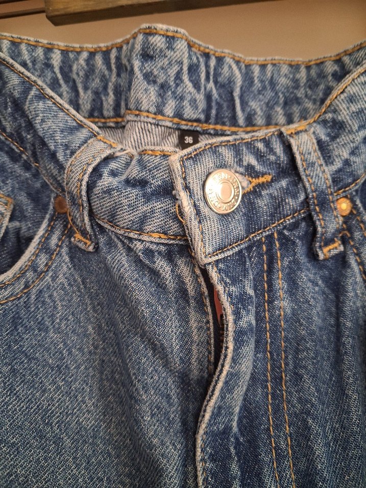 Kadın Mavi Midi Denim Pantolon - Görsel 5