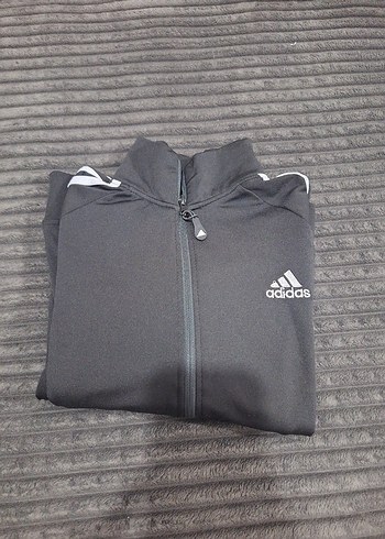 Adidas Gri Fermuarlı Spor Ceket - Görsel 4