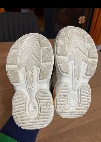 Bej Gri Erkek Çocuk Spor Ayakkabı Velcro - Görsel 4