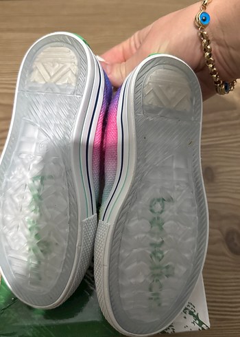 Kız Çocuk Çok Renkli Bağcıklı Sneaker - Görsel 4