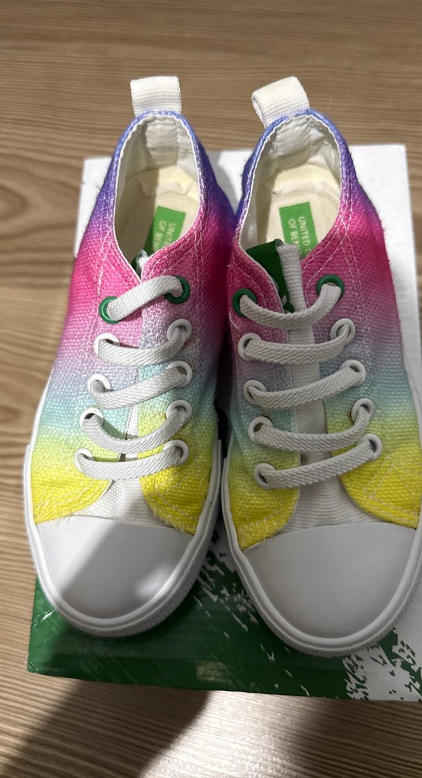 Kız Çocuk Çok Renkli Bağcıklı Sneaker - Görsel 2