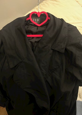 Suud Collection Siyah Kemerli Uzun Kadın Trençkot
