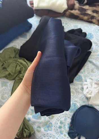 Lacivert abiye şal - Görsel 2