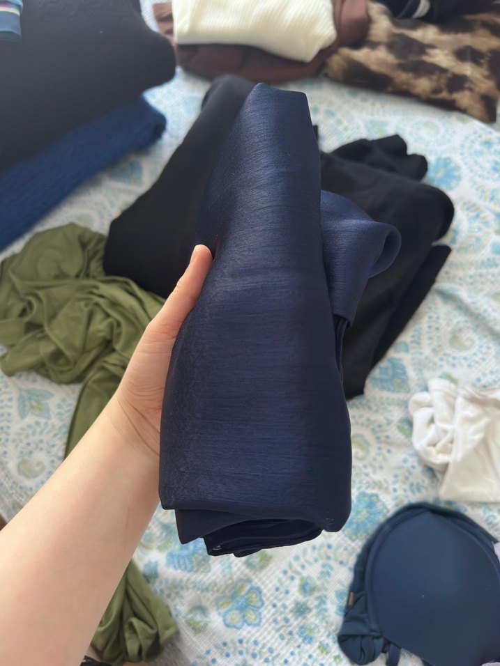 Lacivert abiye şal - Görsel 2