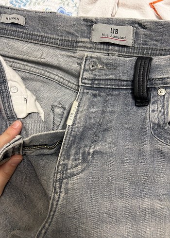 Gri Regular Fit Fermuarlı Denim Erkek Jean - Görsel 3