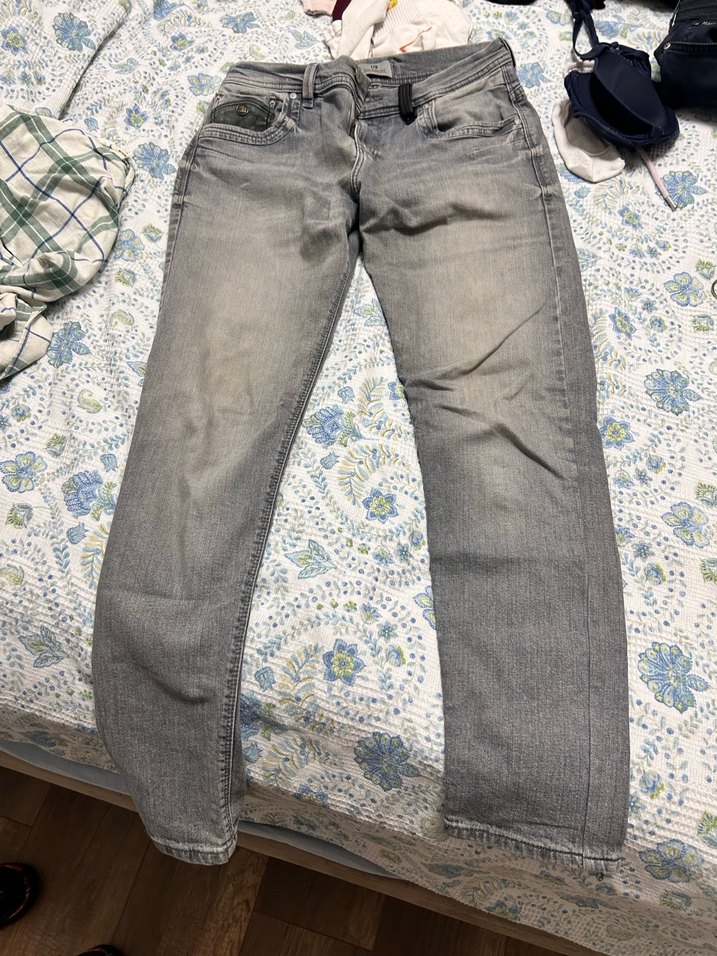 Gri Regular Fit Fermuarlı Denim Erkek Jean - Görsel 2