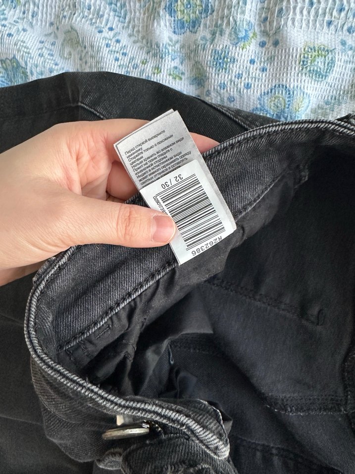 Gri Erkek Bol Kesim Denim Pantolon - Görsel 2