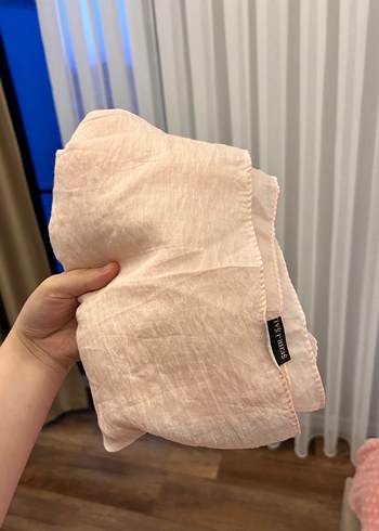 Parlak Haki Keten Kadın Şal - Görsel 8