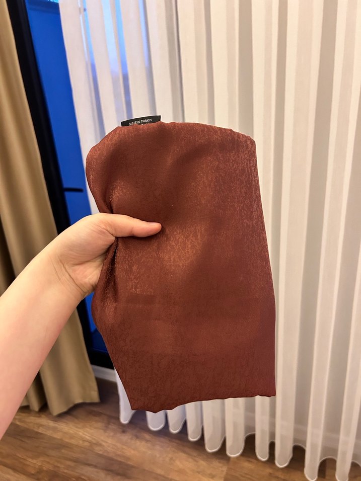 Parlak Haki Keten Kadın Şal - Görsel 2