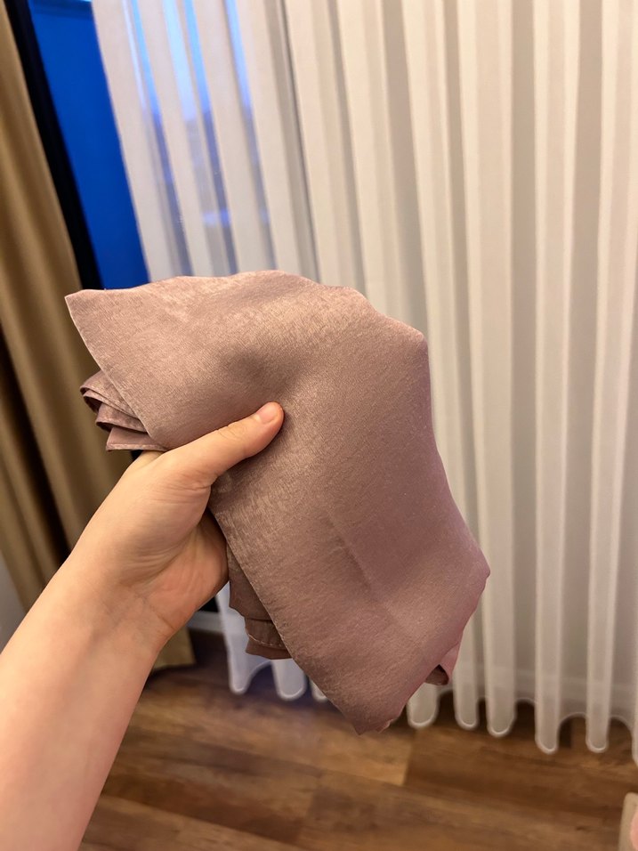 Parlak Haki Keten Kadın Şal - Görsel 5