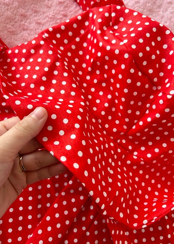 Kırmızı Puantiyeli Fırfırlı Çocuk Şapkası - Görsel 6