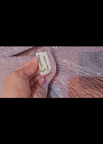 Cassandra Çift Kişilik Yatak Örtüsü Lila - Görsel 7