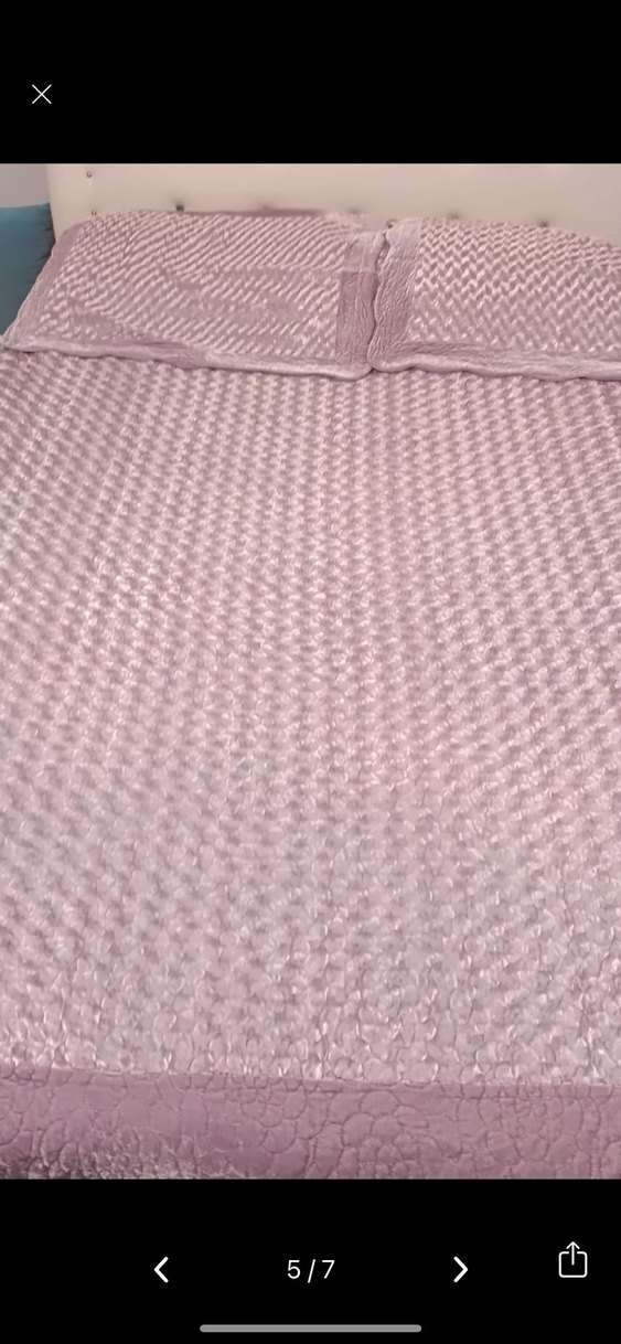 Cassandra Çift Kişilik Yatak Örtüsü Lila - Görsel 5