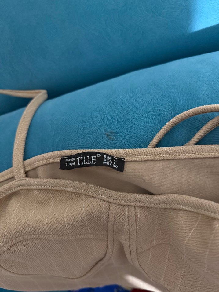 Bej Mini Straplez Atlet Bustiyer - Görsel 3