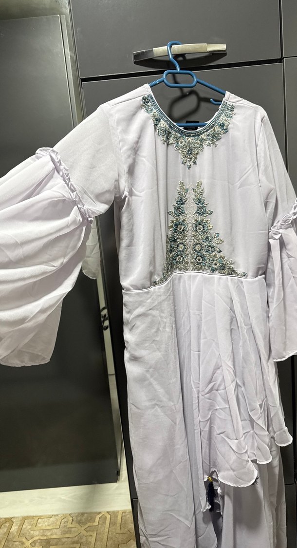 Nakışlı Uzun Bohem Kadın Elbise - Görsel 3