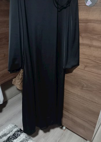 Uzun Kollu Siyah  Kadın Elbisesi - Görsel 5