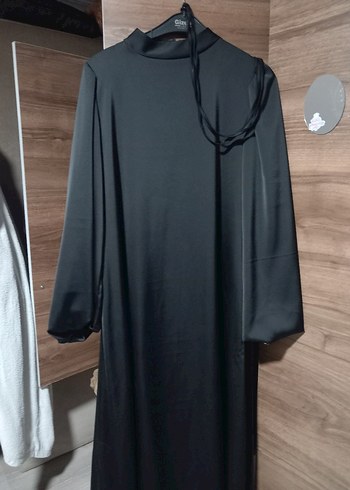 Uzun Kollu Siyah  Kadın Elbisesi - Görsel 7