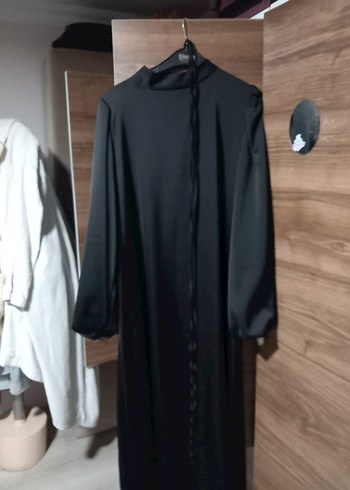 Uzun Kollu Siyah  Kadın Elbisesi - Görsel 8
