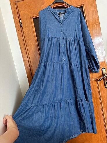 Harika salaş viskon model,tensel kot elbise - Görsel 6