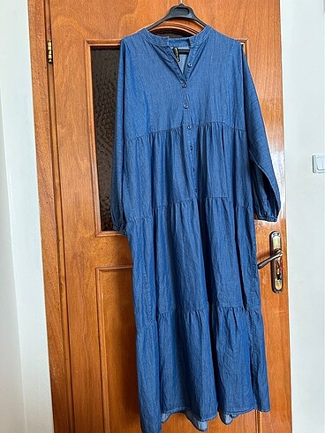 Harika salaş viskon model,tensel kot elbise - Görsel 8