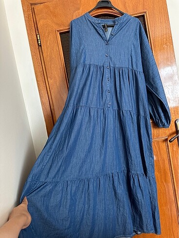 Harika salaş viskon model,tensel kot elbise - Görsel 7