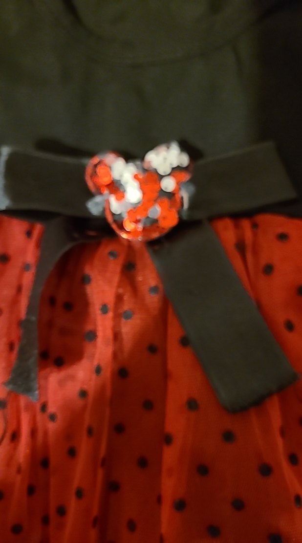 Kız Çocuk Kırmızı Puantiyeli Kemerli Elbise - Görsel 3