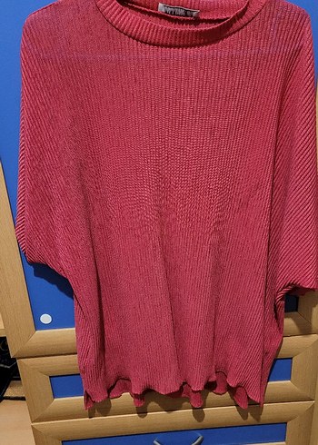 Kırmızı Triko Hamile Tişörtü - Görsel 2