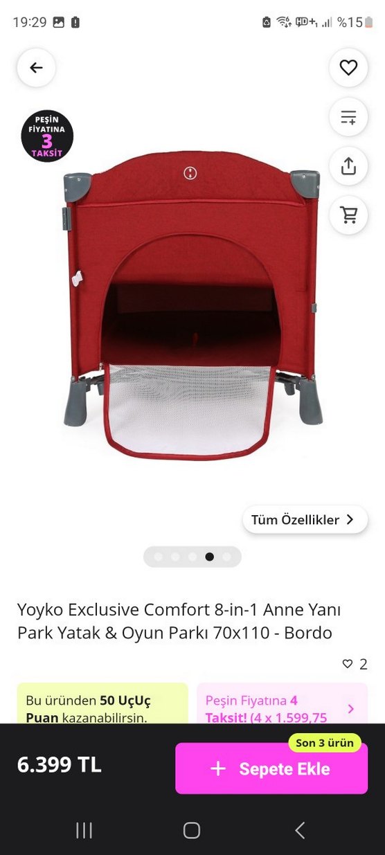Yoyko Exclusive Comfort 8-in-1 Park Yatak 70x110 - Görsel 4