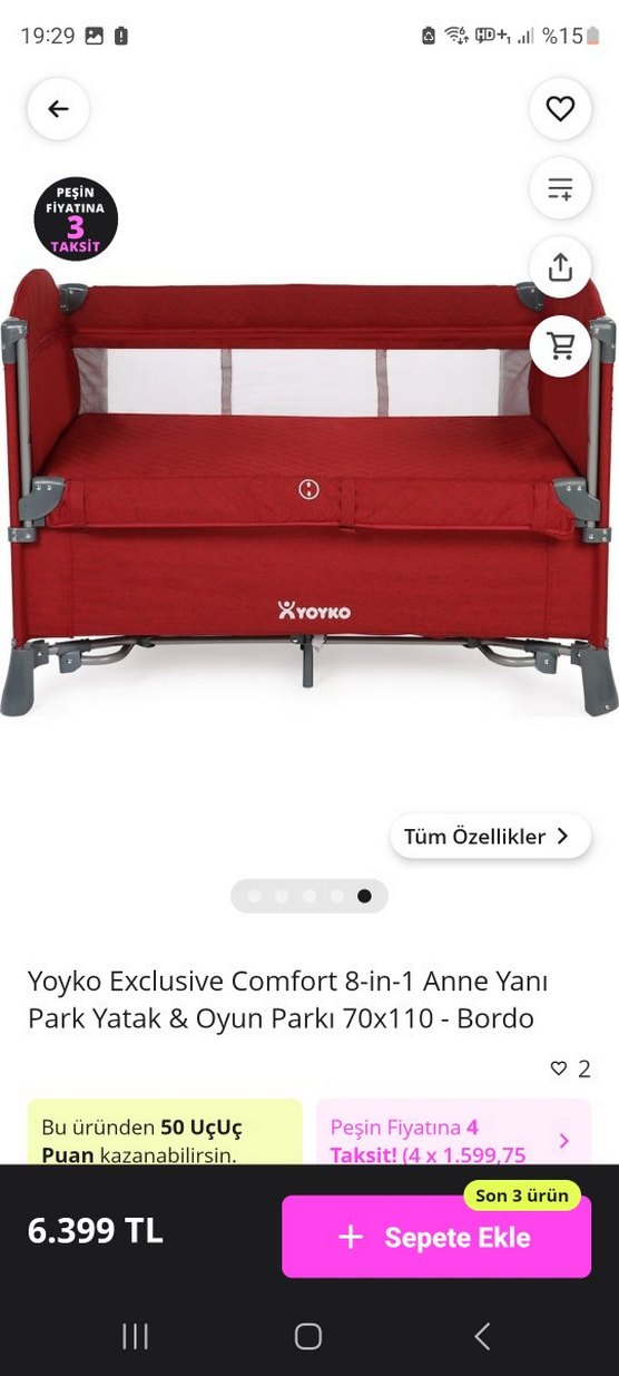 Yoyko Exclusive Comfort 8-in-1 Park Yatak 70x110 - Görsel 5