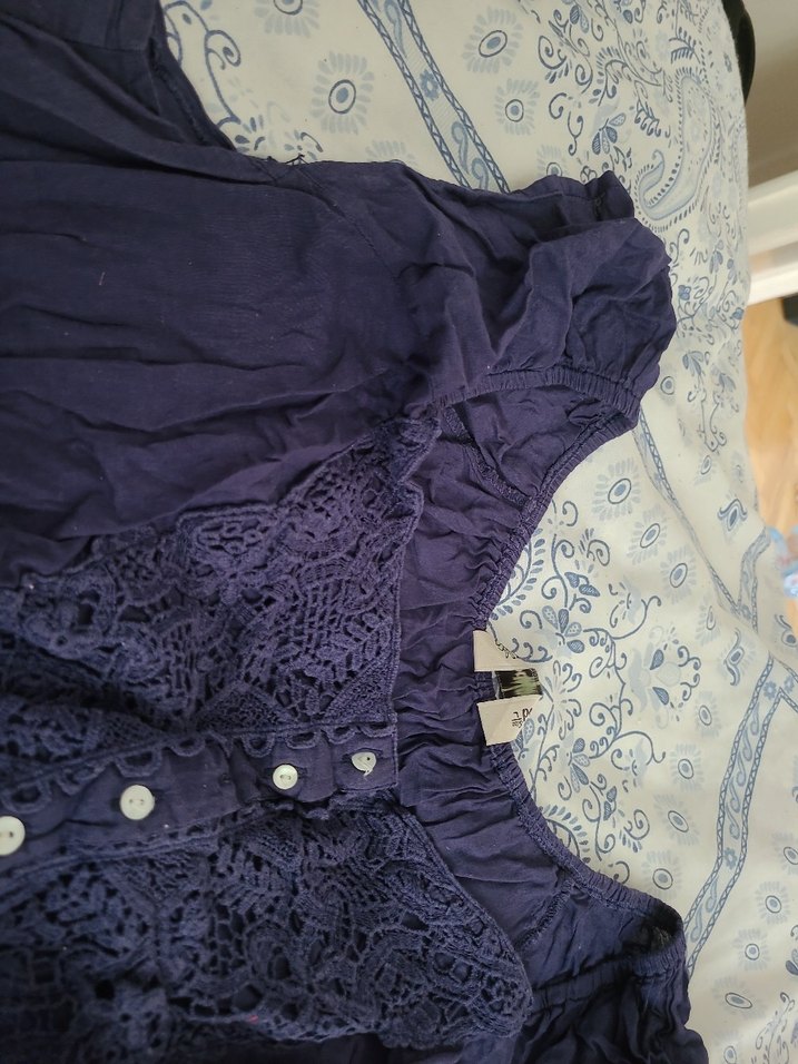 lacivert Hamile , V Yaka, Kolsuz - Görsel 2