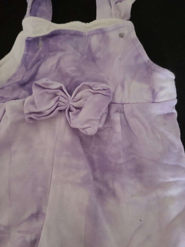 Kız Çocuk Mor Fırfırlı Bağcıklı Tulum - Görsel 3