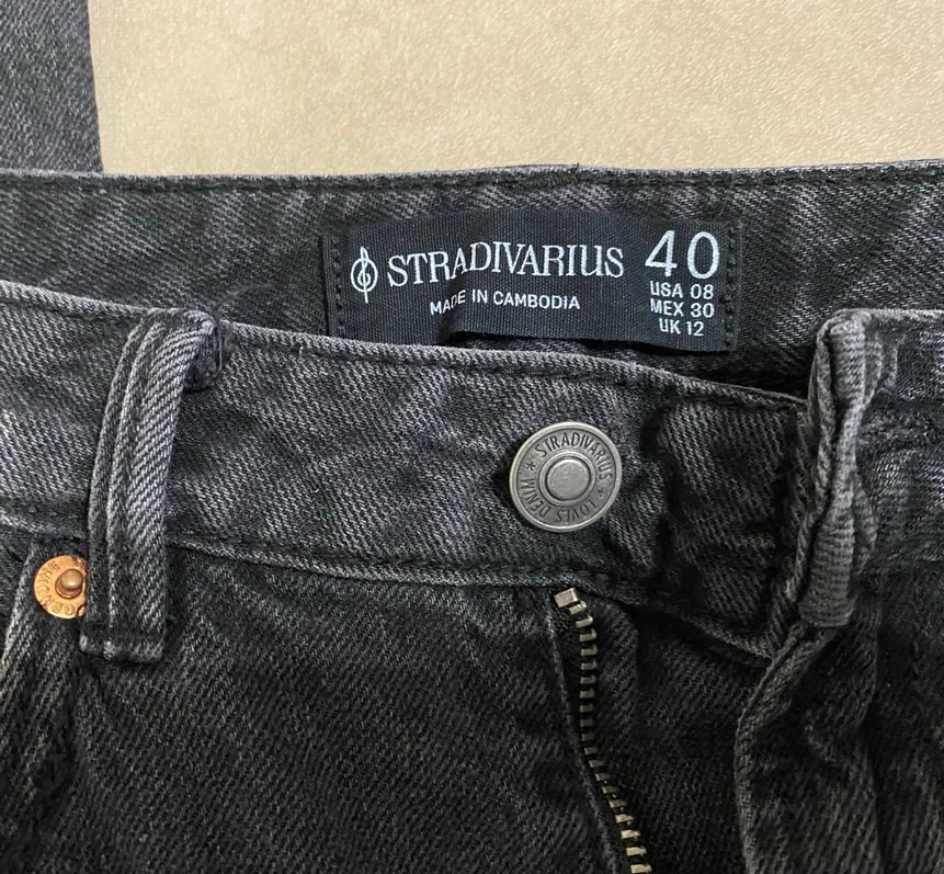 Gri Stradivarius D98 Kadın Jean - Görsel 2