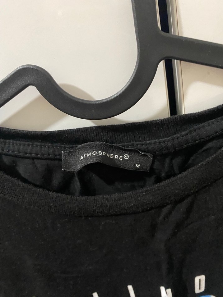 Siyah Chicago Baskılı Tişört - Görsel 2