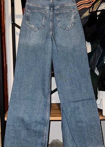 Kadın Geniş Kesim  Kot Pantolon - Görsel 2