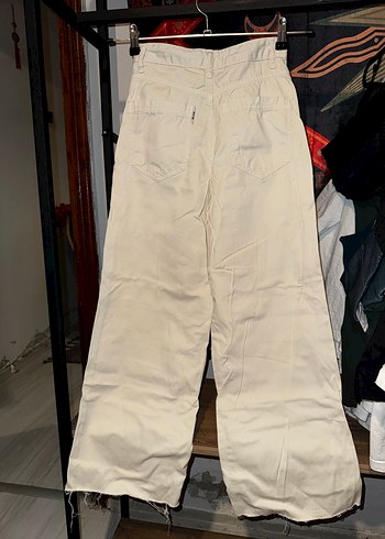 Açık Bej Renk Rahat Kesim Kadın Pantolon - Görsel 2