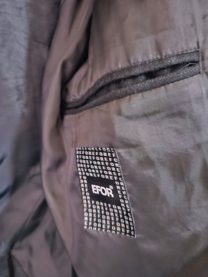 Düğmeli Erkek Midi Kaban, Gri, Regular Fit - Görsel 2