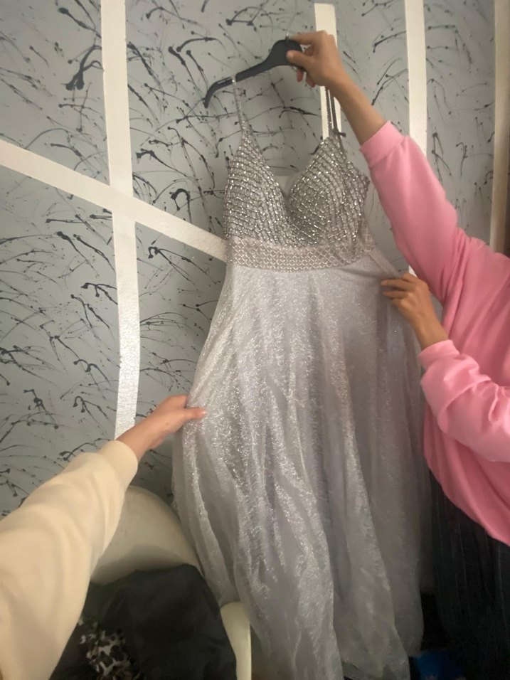 İşlemeli Boncuklu Bohem Uzun Abiye Elbise - Görsel 2