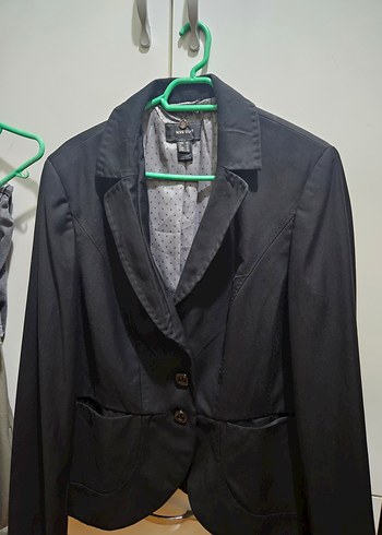 MNG Suit Kadın Ceket - Siyah, Biker Stili - Görsel 6