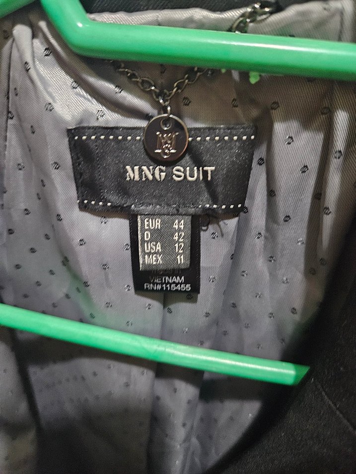 MNG Suit Kadın Ceket - Siyah, Biker Stili - Görsel 2