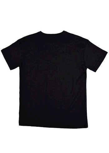 Basic Oversize % 100 Pamuk Siyah Tişört - Görsel 3