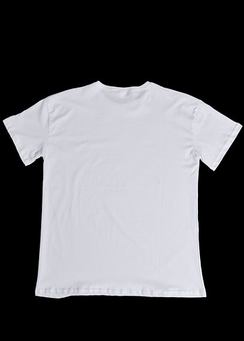 Basic Oversize % 100 Pamuk Beyaz Tişört - Görsel 3