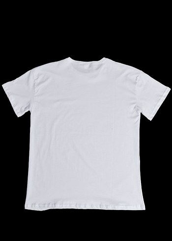 Basic Oversize % 100 Pamuk Beyaz Tişört - Görsel 5
