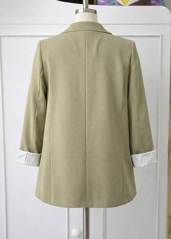 Yeşil  Kadın Ofis Blazeri Düğmeli ceket - Görsel 2